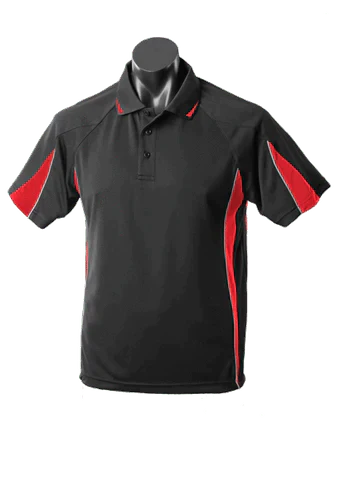 Aussie Pacific Eureka Kids Polo Shirt 3304 Casual Wear Aussie Pacific Black/Red/Ashe 6 